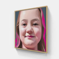 Pink sang joyfully-Canvas-artwall-20x20 cm-Wood-Artwall