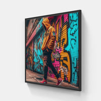 Streetwear Graffiti Melange-Canvas-artwall-20x20 cm-Black-Artwall