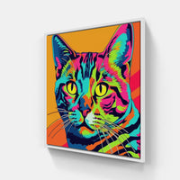 Cat purrs peace-Canvas-artwall-20x20 cm-White-Artwall
