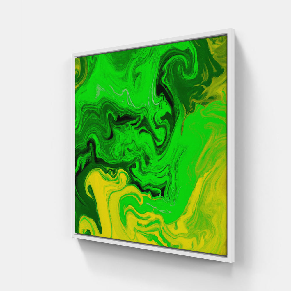 Green berry blossom-Canvas-artwall-20x20 cm-White-Artwall