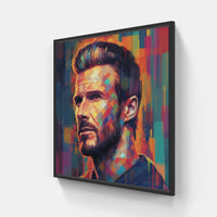 David Beckham-Canvas-artwall-20x20 cm-Black-Artwall