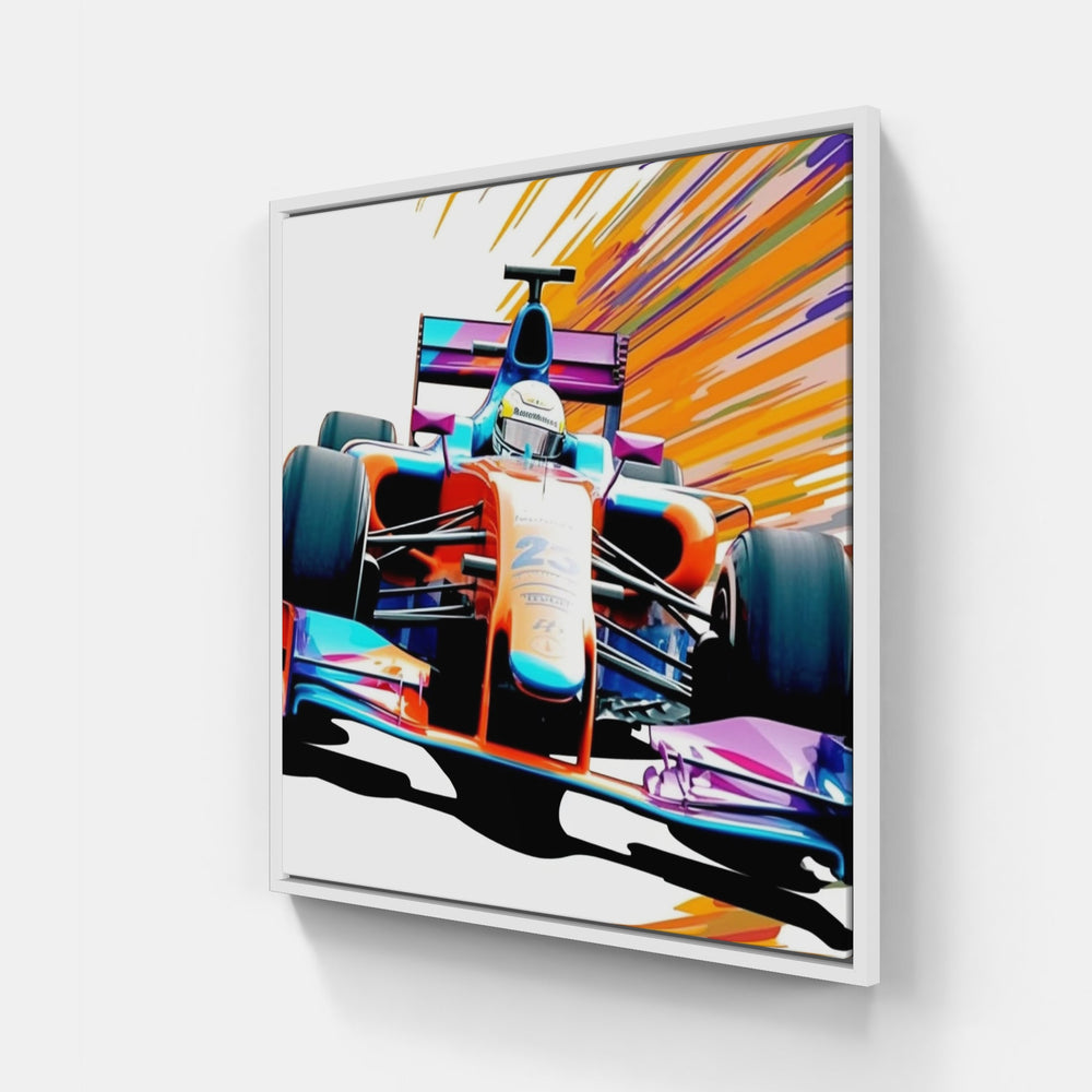 Pursuit of Velocity Formula 1-Canvas-artwall-20x20 cm-White-Artwall