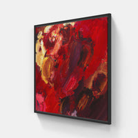 Red rose fading-Canvas-artwall-20x20 cm-Black-Artwall