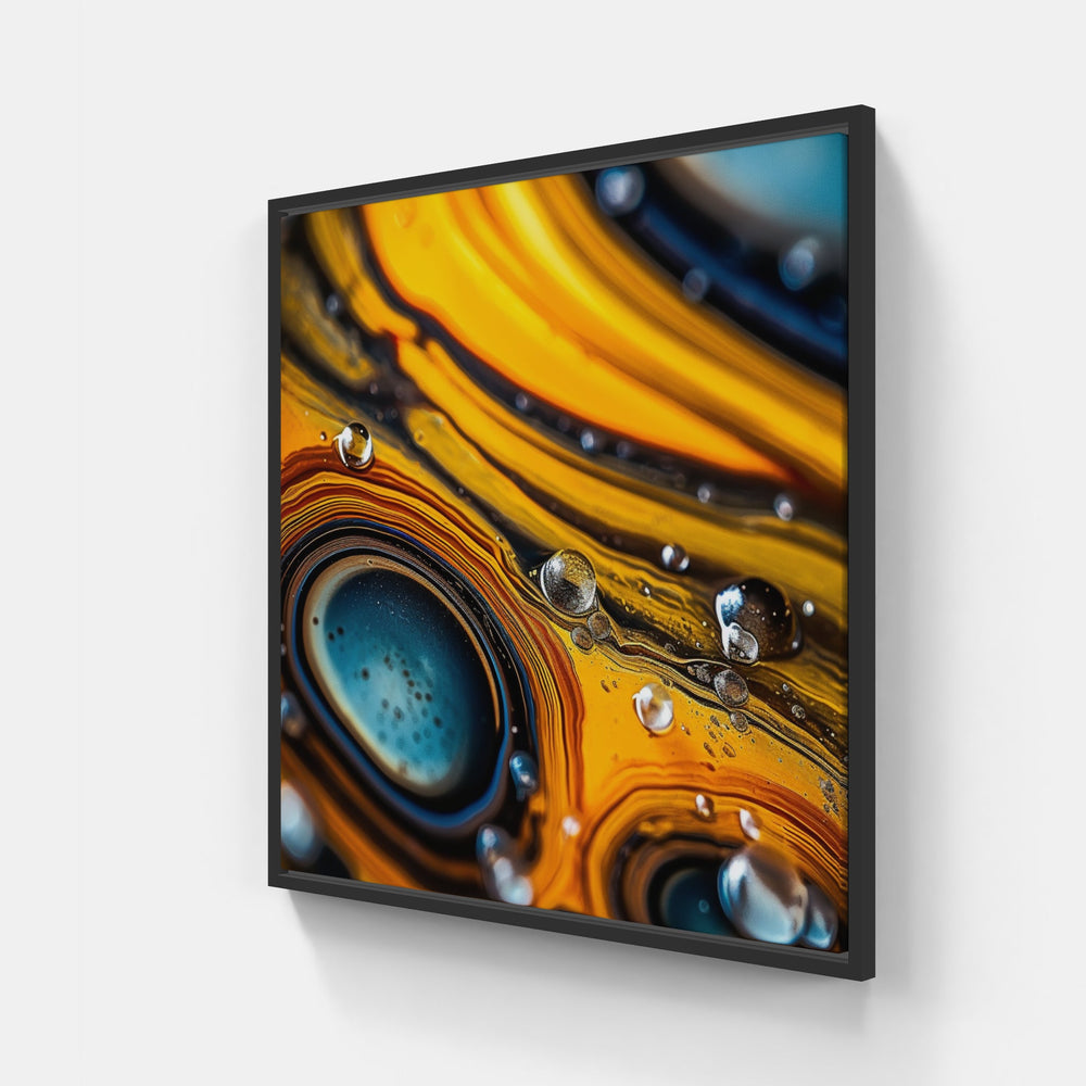 Abstract Echoes Embrace-Canvas-artwall-40x40 cm-Black-Artwall