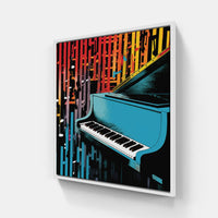 Musical Piano Portrait-Canvas-artwall-20x20 cm-White-Artwall