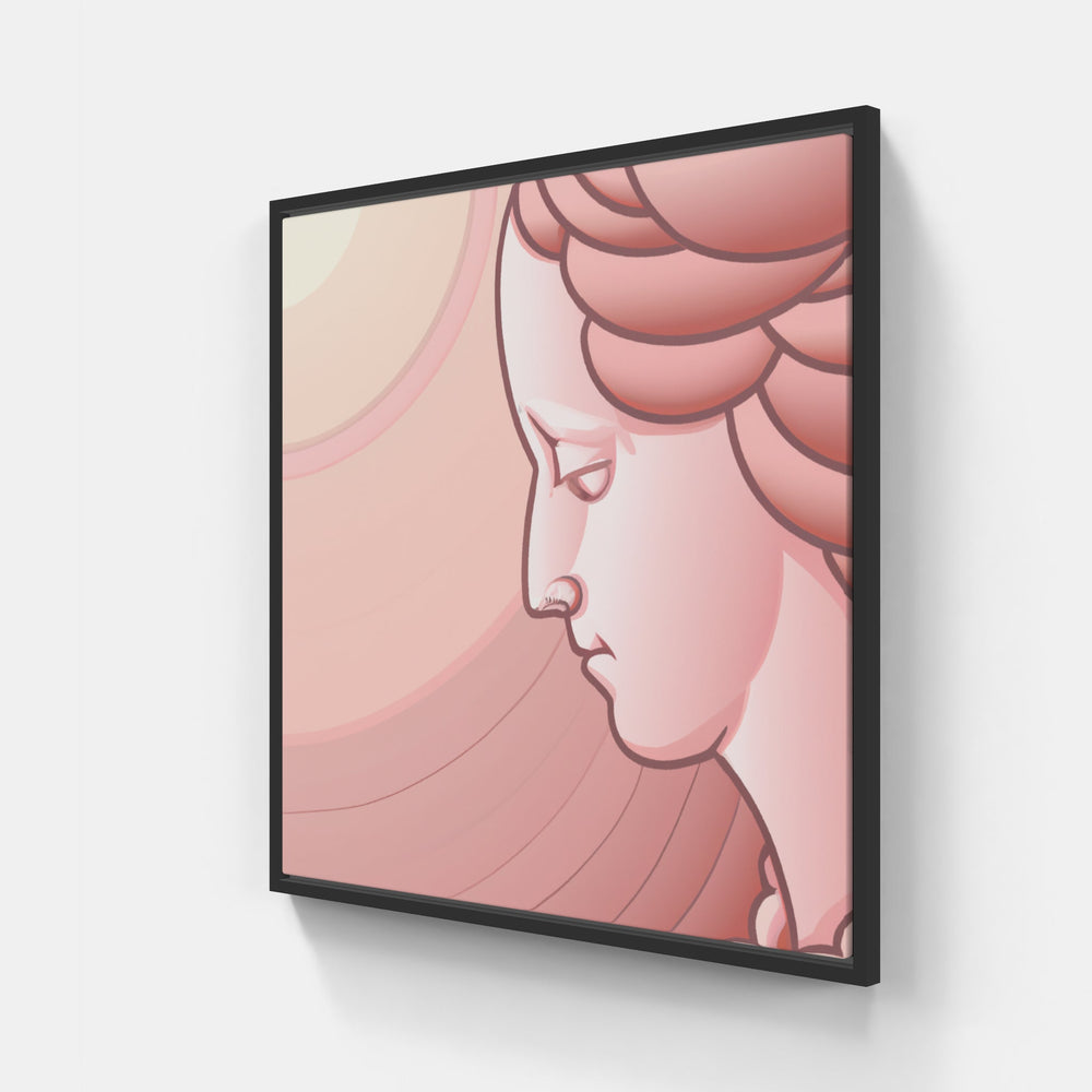 Pink Time Flies-Canvas-artwall-20x20 cm-Black-Artwall
