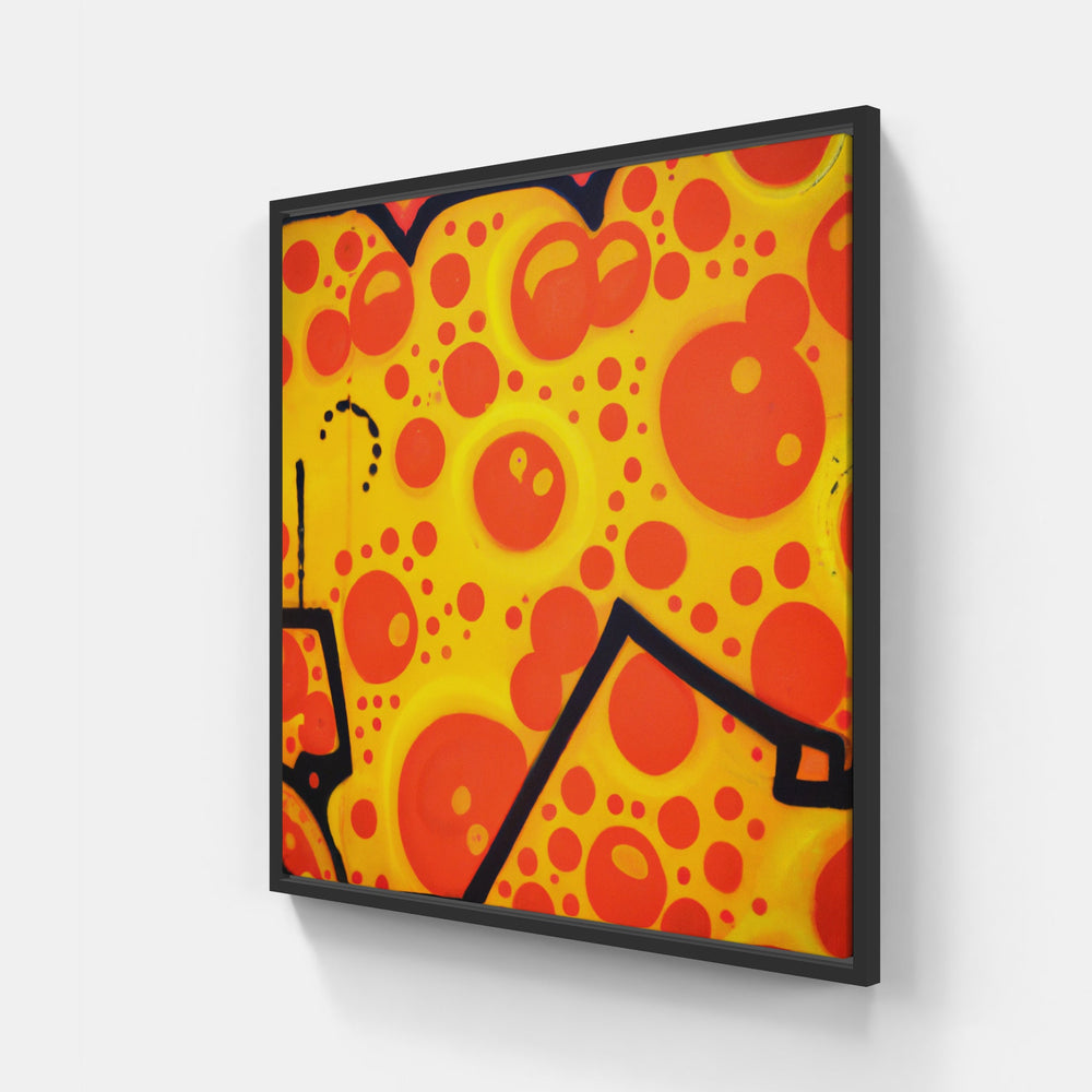 Graffiti Vibrant Expressions-Canvas-artwall-20x20 cm-Black-Artwall