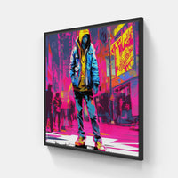 Pop Art Streetwear Edge-Canvas-artwall-20x20 cm-Black-Artwall