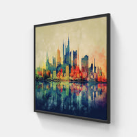 Contemporary City Skyline-Canvas-artwall-20x20 cm-Black-Artwall