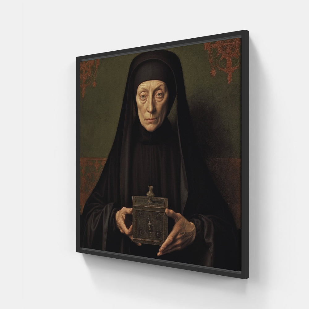 Van Eyck's Divine Light-Canvas-artwall-20x20 cm-Black-Artwall