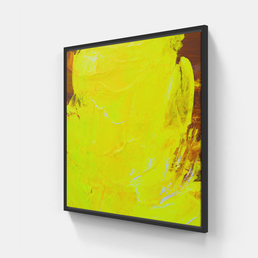 Yellow Spring Bloom-Canvas-artwall-20x20 cm-Black-Artwall