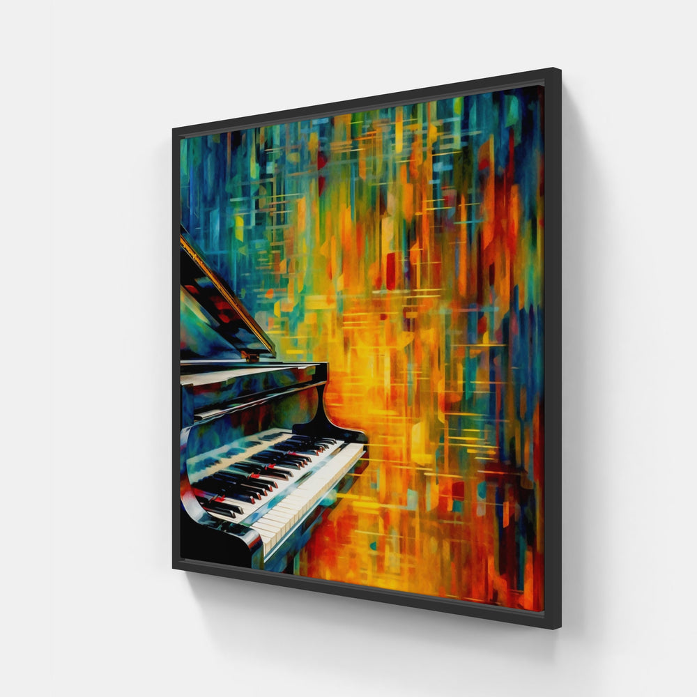 Melancholic Piano Melody-Canvas-artwall-20x20 cm-Black-Artwall