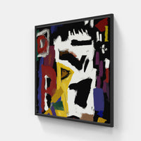 Basquiat spattered beauty-Canvas-artwall-20x20 cm-Black-Artwall