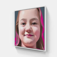 Pink sang joyfully-Canvas-artwall-20x20 cm-White-Artwall