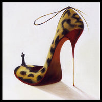 Leopard Woman Shoes Tableau Abstrait