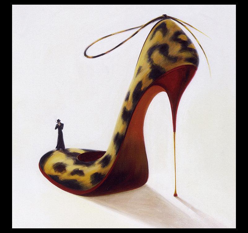 Leopard Woman Shoes Abstract Painting