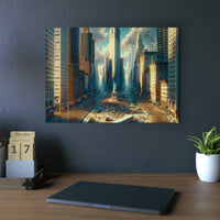 New-York, Forever, Love, Home.- Tableau aluminium