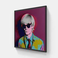 Andy's Iconic Pop Fusion-Canvas-artwall-20x20 cm-Black-Artwall