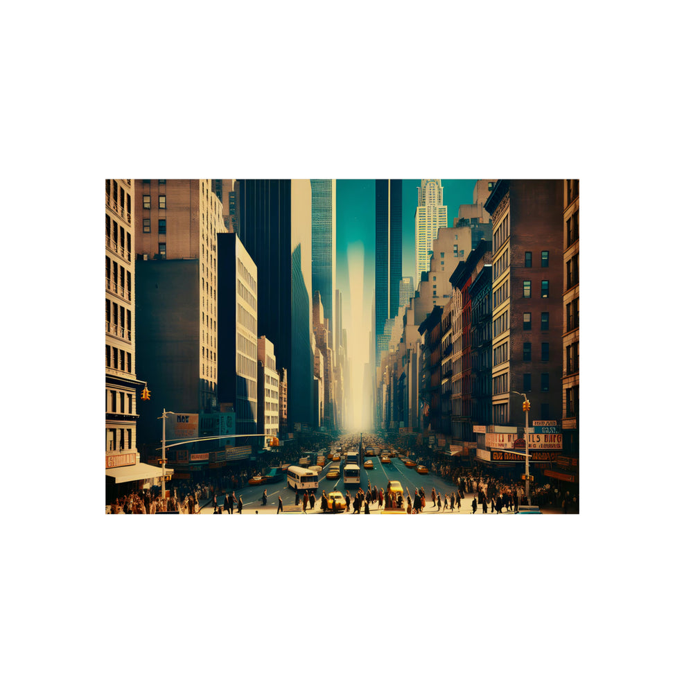 New-York Aime Amour.- Tableau aluminium