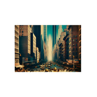 New-York Aime Amour.- Tableau aluminium