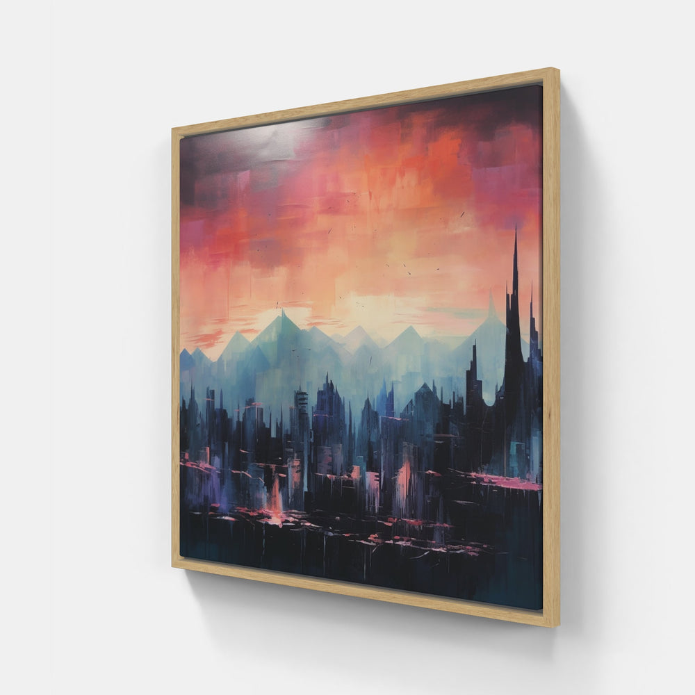 Captivating Urban Skyline-Canvas-artwall-Artwall