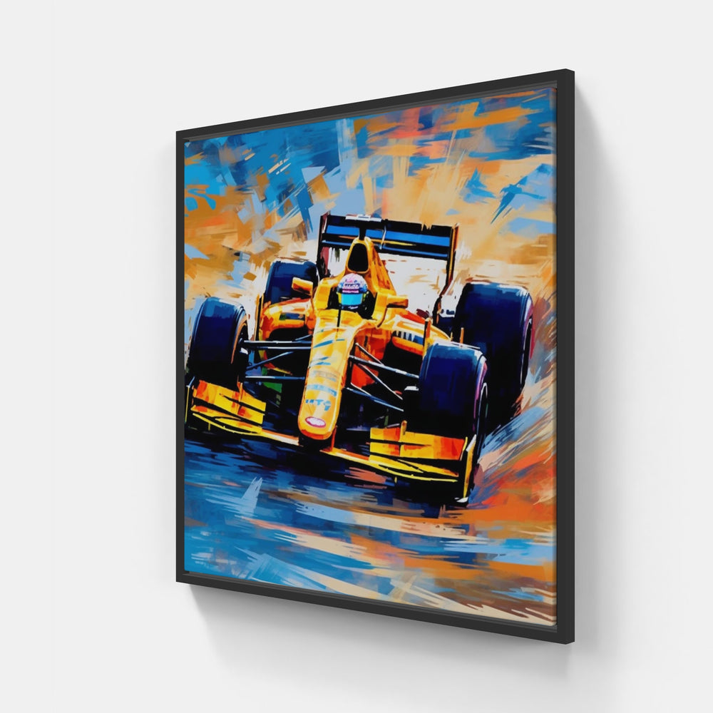 Dynamic Formula 1 Canvas-Canvas-artwall-20x20 cm-Black-Artwall