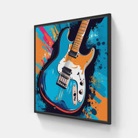 Dynamic Guitar Aura-Canvas-artwall-20x20 cm-Black-Artwall