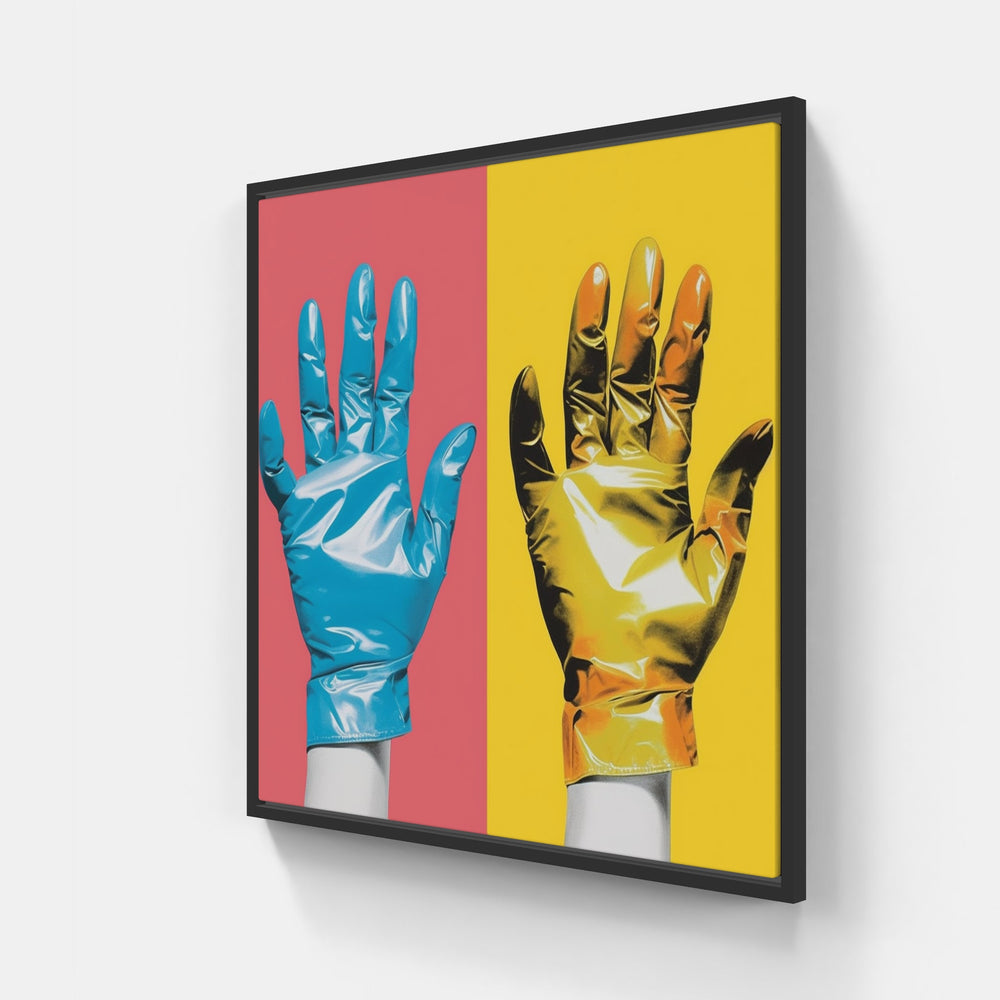 Andy's Colorful Icons-Canvas-artwall-20x20 cm-Black-Artwall