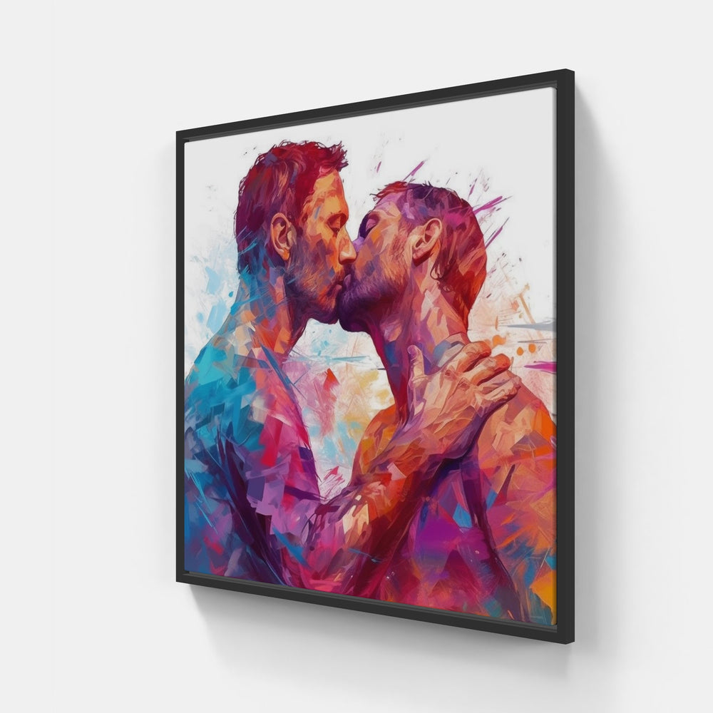 Amorous Passion Devotion Harmony-Canvas-artwall-20x20 cm-Black-Artwall