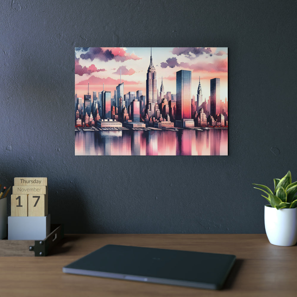 New York, amour, vie, rêve.- Tableau aluminium