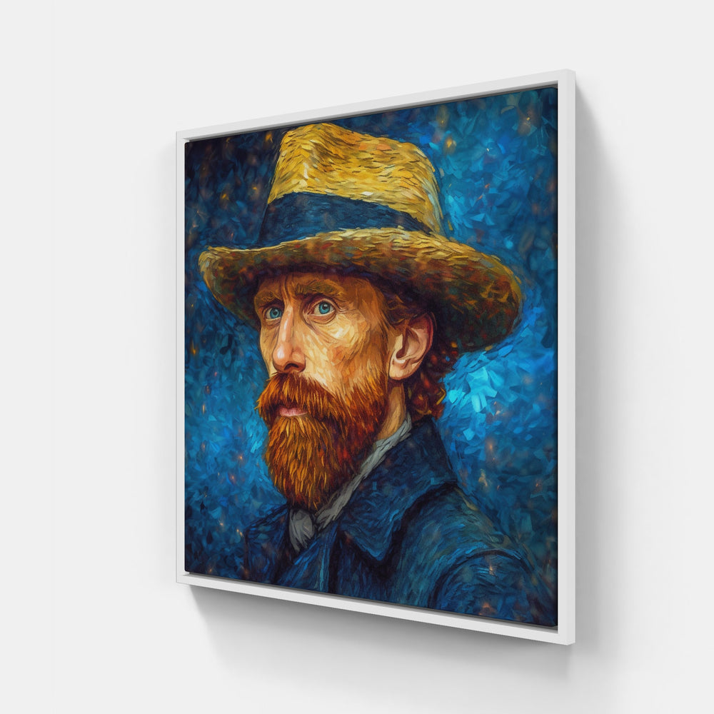 Intense Van Gogh Expression-Canvas-artwall-20x20 cm-White-Artwall