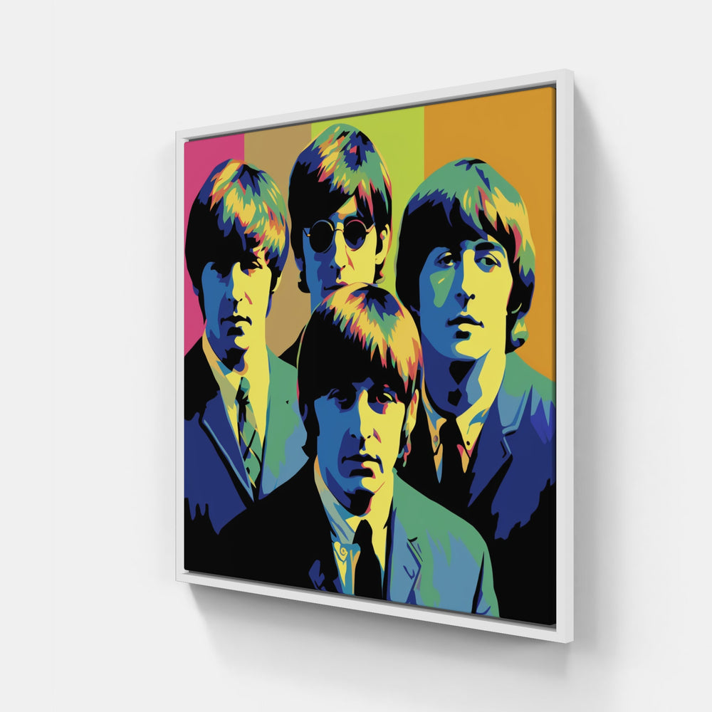 The Beatles pop dance-Canvas-artwall-20x20 cm-White-Artwall