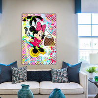 Minnie pop art canvas