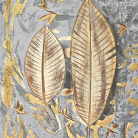 Gold feather oil painting