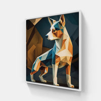 Playful Pooch-Canvas-artwall-20x20 cm-White-Artwall