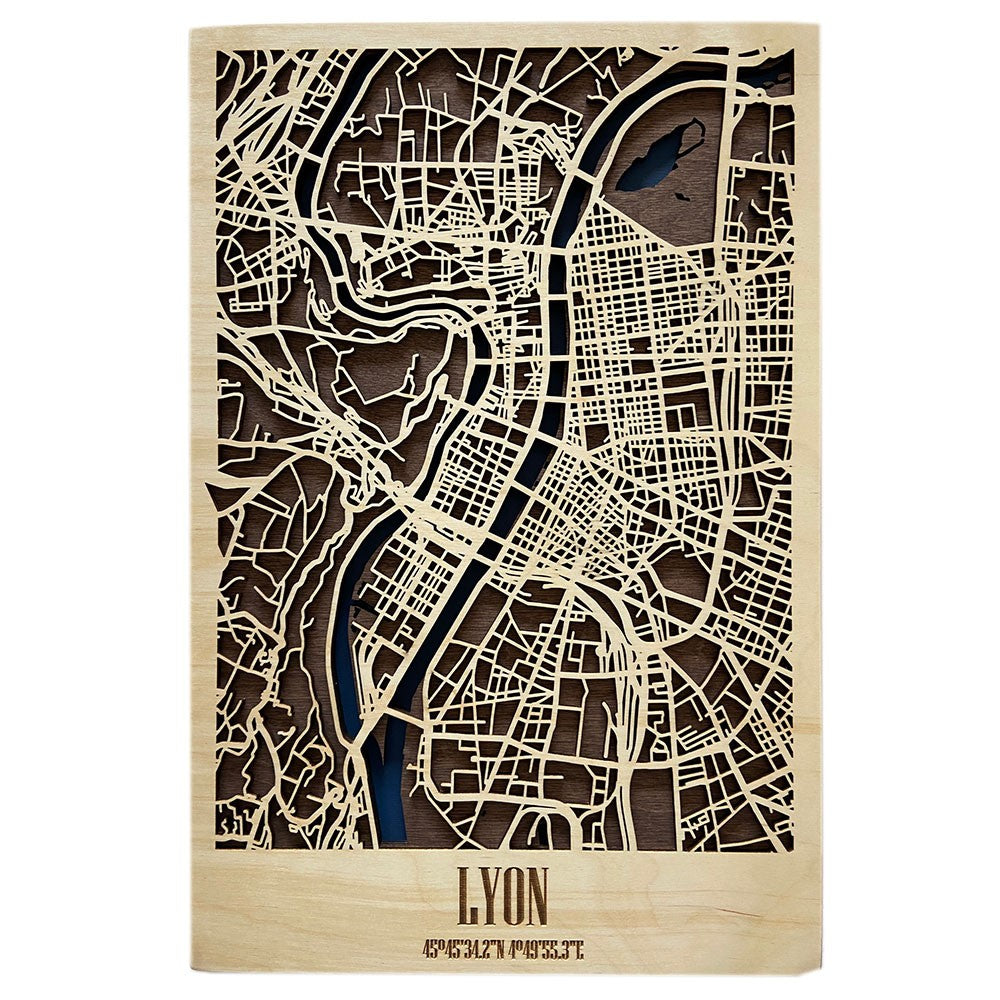 Lyon wooden city maps