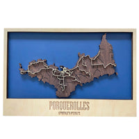 Porquerolles wooden maps