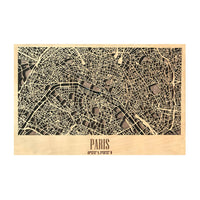 Paris wood city maps