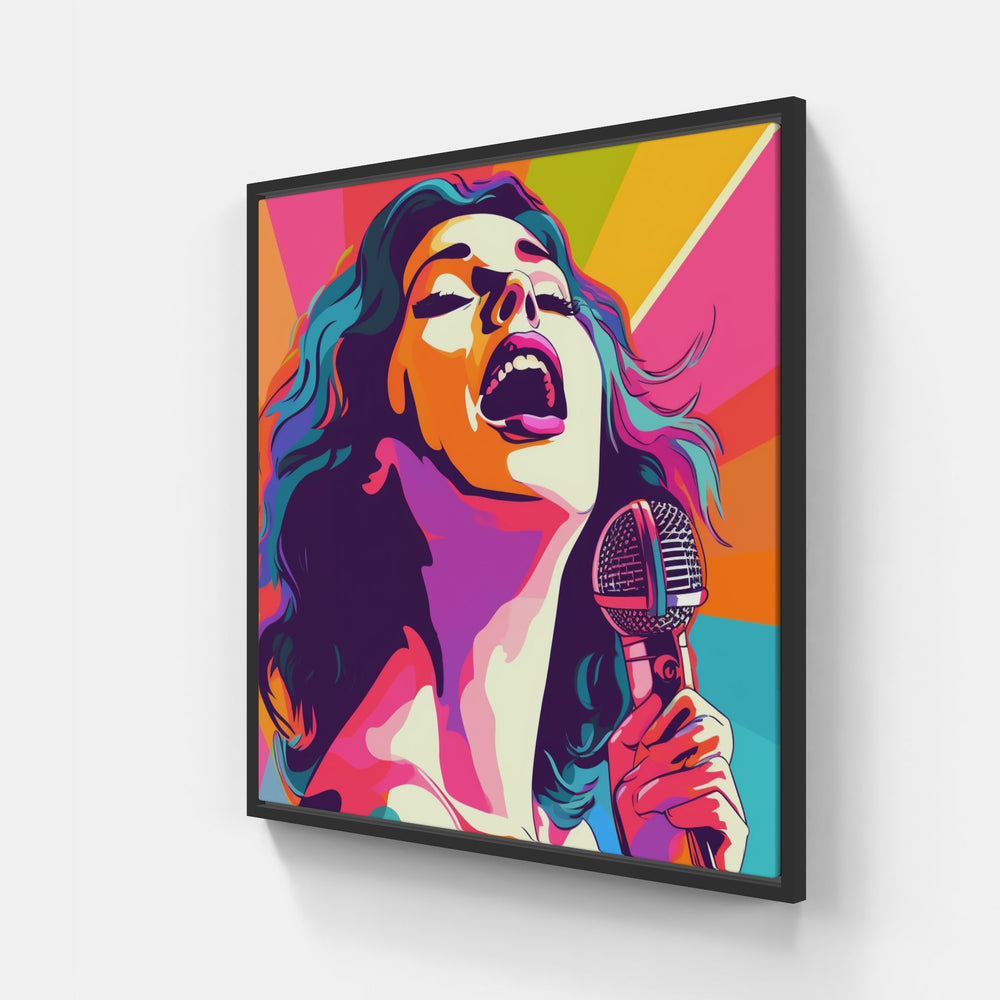 Harmonious Singer Dreams-Canvas-artwall-20x20 cm-Black-Artwall
