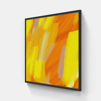 Orange sunrise warmth-Canvas-artwall-20x20 cm-Black-Artwall