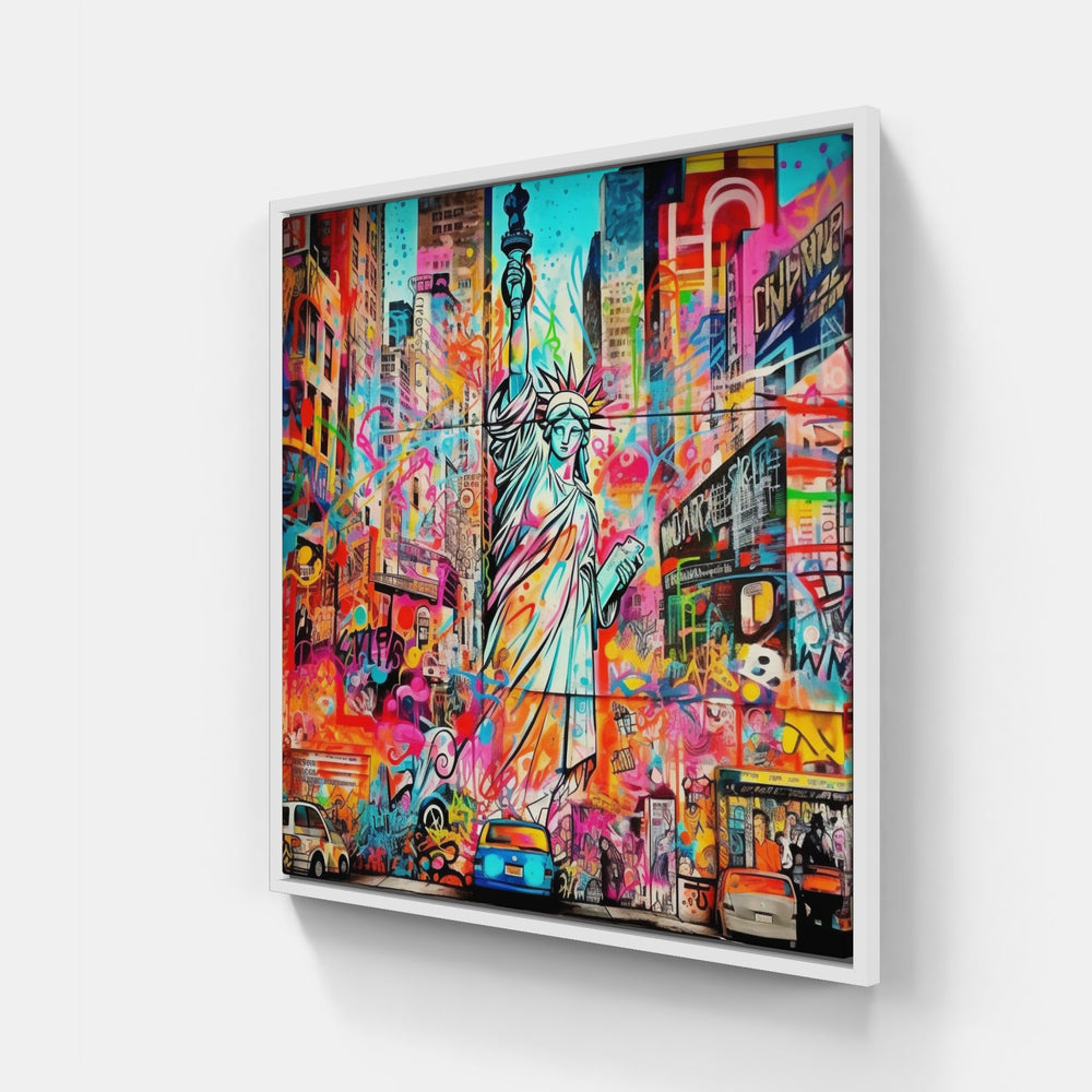 NYC Urban Rhapsody-Canvas-artwall-20x20 cm-White-Artwall