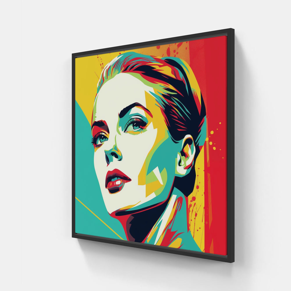 Warhol Pop Screen-Canvas-artwall-20x20 cm-Black-Artwall