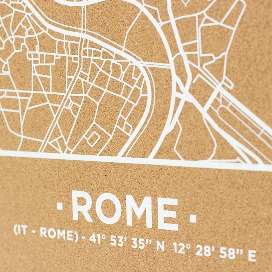 Rome cork city maps decoration