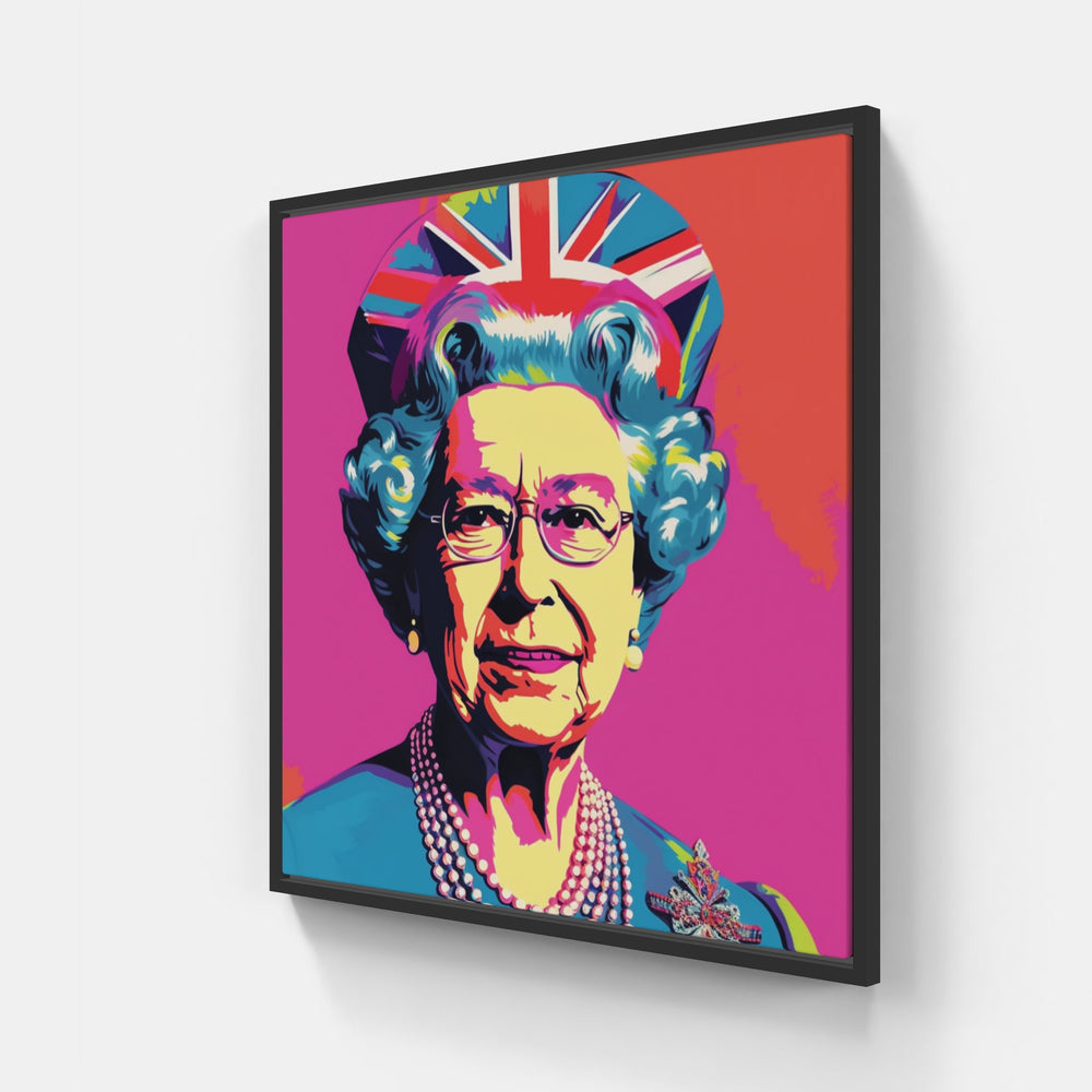 Queen Pop Style-Canvas-artwall-20x20 cm-Black-Artwall