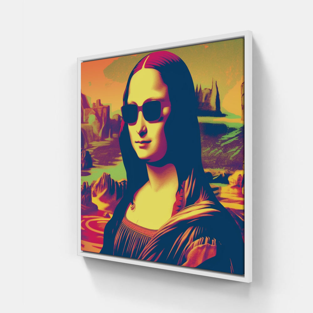 Mona Lisa Style-Canvas-artwall-20x20 cm-White-Artwall