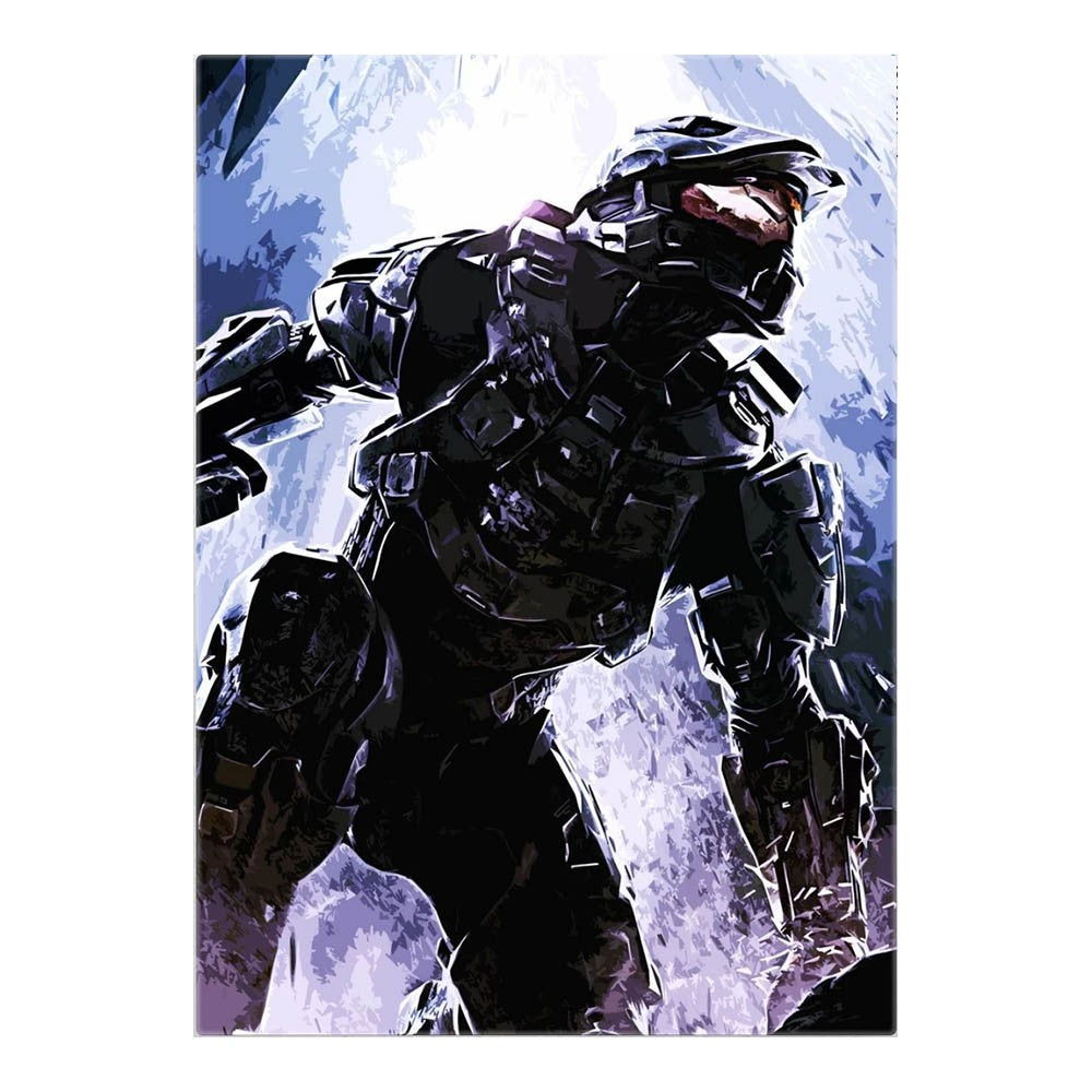 Halo master spartan wall poster