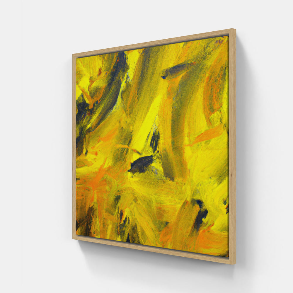 Yellow sunlight glows-Canvas-artwall-20x20 cm-Wood-Artwall