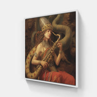 Dynamic Saxophone Grooves-Canvas-artwall-20x20 cm-White-Artwall
