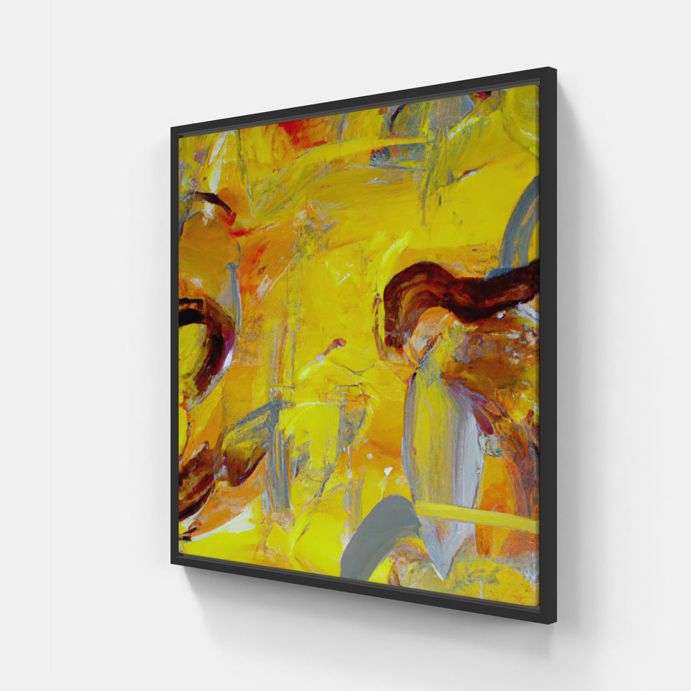 Yellow sunsets paint-Canvas-artwall-20x20 cm-Black-Artwall