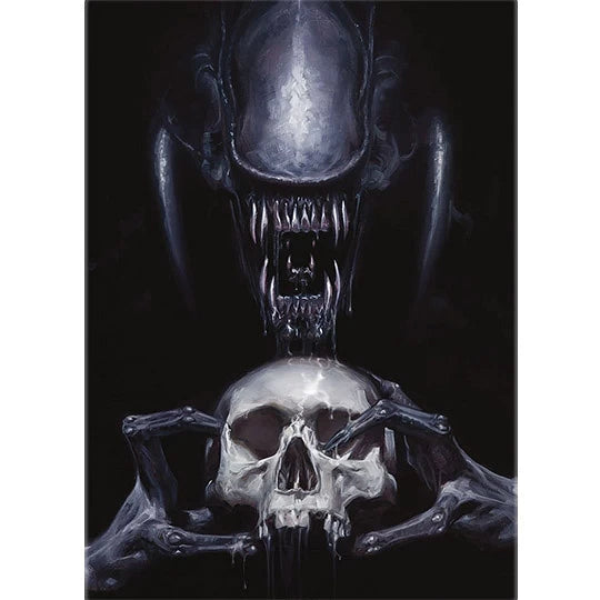 Alien Shadow Metal Poster